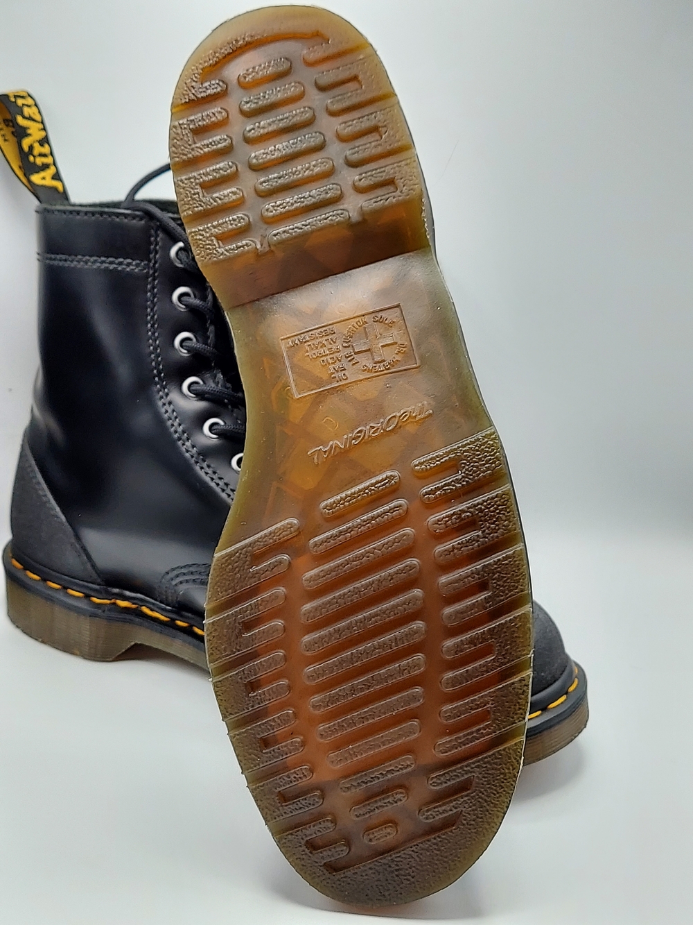 Dr. Martens Men’s Black Leather Lace-Up Boots - Picture 3 of 4
